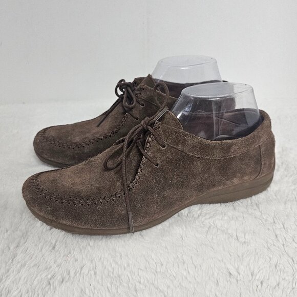 BOC Brown Suede Lace Brogues Grunge Gorp Retro Preppy Casual 8.5 - Picture 10 of 10